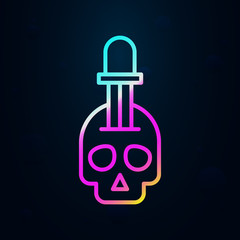 Skull, dagger, nasty outline nolan icon. Simple thin line, outline vector of nasty icons for ui and ux, website or mobile application