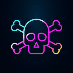 Skull, nasty outline nolan icon. Simple thin line, outline vector of nasty icons for ui and ux, website or mobile application