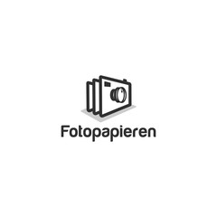 Paper Camera Photography Icon Logo Design