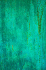 Bright green rusty painted metal texture