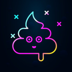 Poop, sweet, nasty outline nolan icon. Simple thin line, outline vector of nasty icons for ui and ux, website or mobile application
