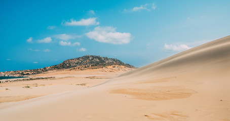 sand beach and blue sky