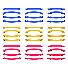 Set of Colorful Flat Vector Ribbons - Can be used for web design, banner or a commerical flyer.