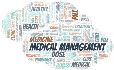 Obraz premium Medical Management word cloud collage made with text only.