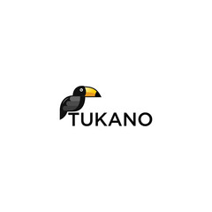 Naklejka premium Toucan cartoon. Vector icon of toucan bird. Exotic colorful bird illustration