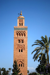 Fototapeta na wymiar Koutoubia Mosque Minaret in Marrakesh
