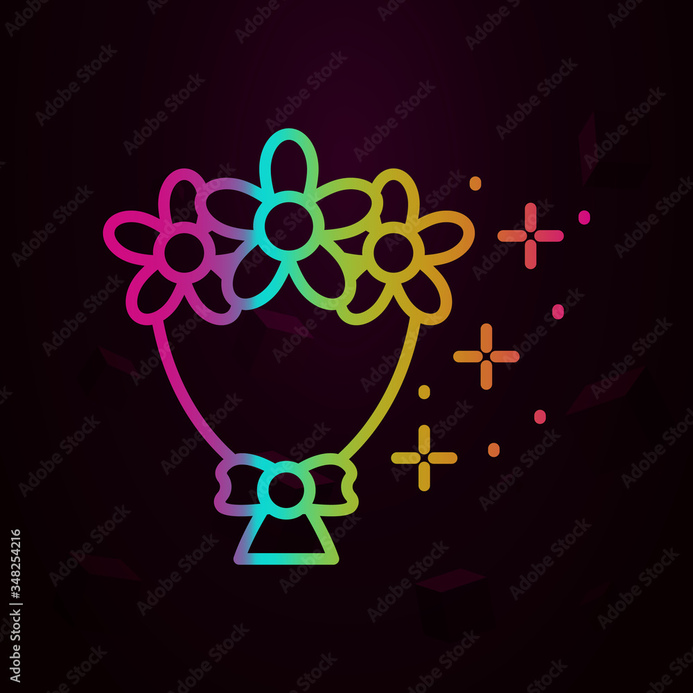 Poster fame flowers nolan icon simple thin line, outline vector of fame icons for ui and ux, website or mob