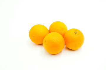 Oranges shot on a white isolated background.