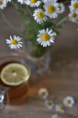 Obraz na płótnie Canvas tea with chamomile