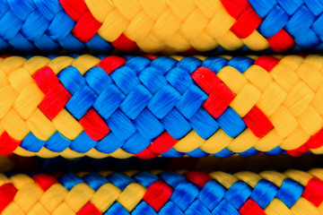 Colorful rope close up.
