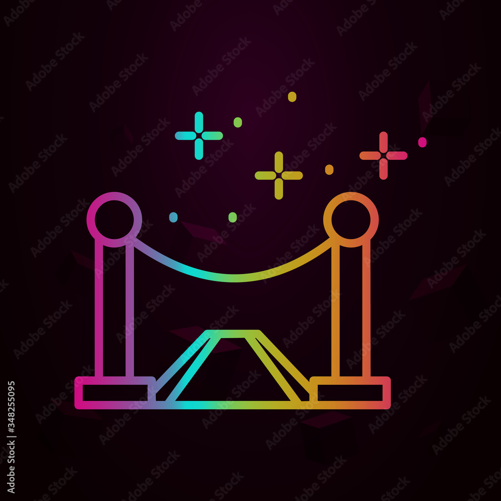 Poster fame event carpet nolan icon simple thin line, outline vector of fame icons for ui and ux, website o