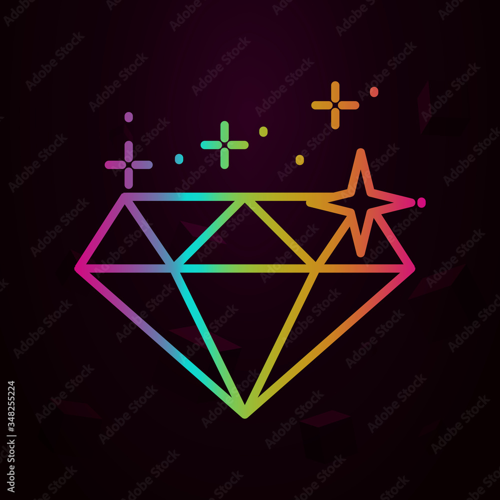 Aufkleber fame diamond nolan icon simple thin line, outline vector of fame icons for ui and ux, website or mob