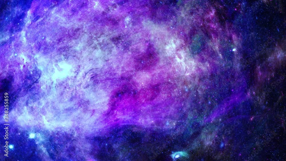 Wall mural animation view to travelling across the universe in moving