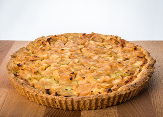 Home made apple and rhubarb pie.