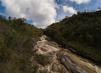 Fototapeta na wymiar Waterfall in mountains