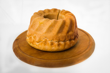 Home made bread shaped as potica cake.