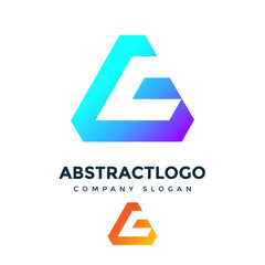 Fototapeta premium Colorful Modern Creative GC Letter Logo Design Icon Vector Template
