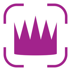 Crown simple icon. Flat desing