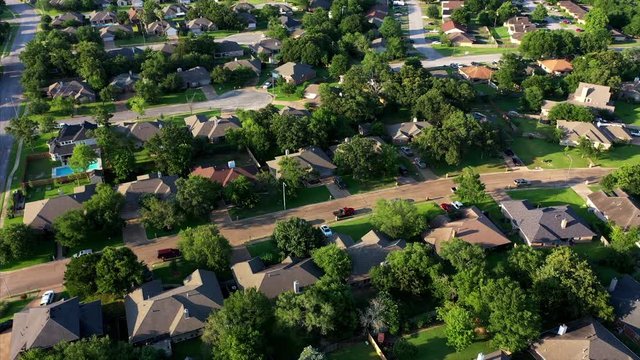 Middle Class Residential Neighbourhood of Bryan Texas USA