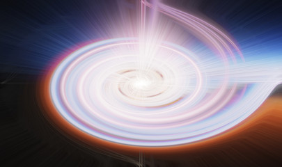 Abstract circle Light Fibers all colors sparkling universe nebula space