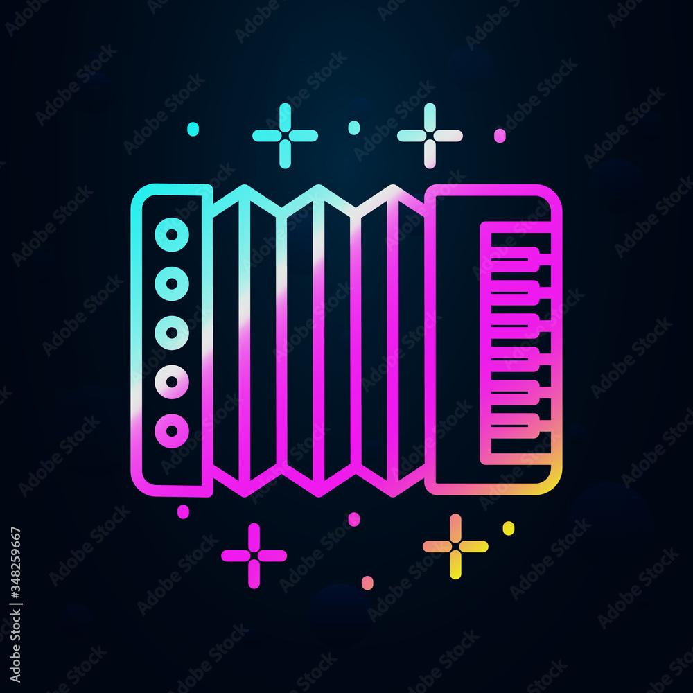 Poster accordion, tool nolan icon. simple thin line, outline vector of oktoberfest icons for ui and ux, web