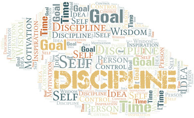 Obraz premium Discipline word cloud collage made with text only.