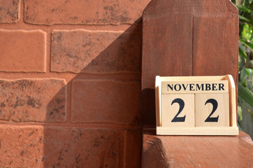 November 22, Empty Vintage background.	
