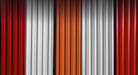 unfocused rustic metallic object white and red color surface background view