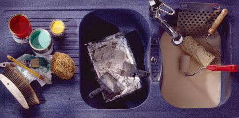 Nettoyage outils peinture