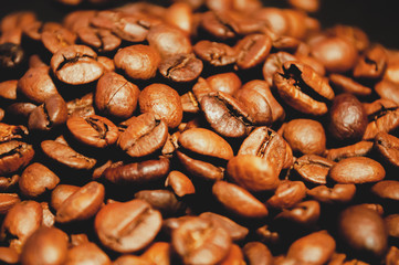Roasted coffee beans background