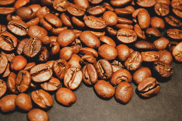 Roasted coffee beans background