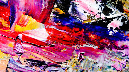 Colorful abstract background wallpaper. Modern motif visual art.  Mixtures of oil paint. Trendy...