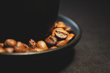 Roasted coffee beans background