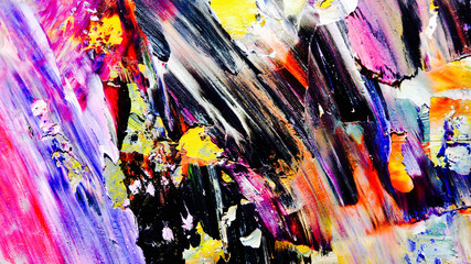 Colorful abstract background wallpaper. Modern motif visual art.  Mixtures of oil paint. Trendy...