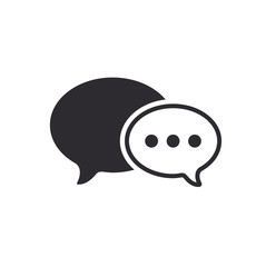 Message bubble. Bubble template. Speech bubble. Chat sign. Communication symbol. Vector speech bubble.