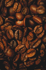 Roasted coffee beans background