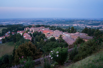 Obraz premium sunset panoramic view of the city of Italy