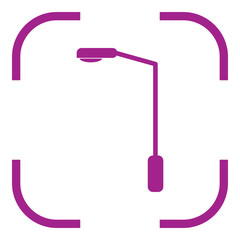 Street light simple icon. Flat desing