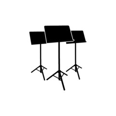 Music stand book icon isolated on white background
