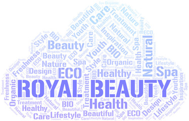 Obraz premium Royal Beauty word cloud collage made with text only.