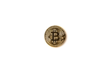Bitcoin BTC Cryptocurrency Coin. Stock Market Concept