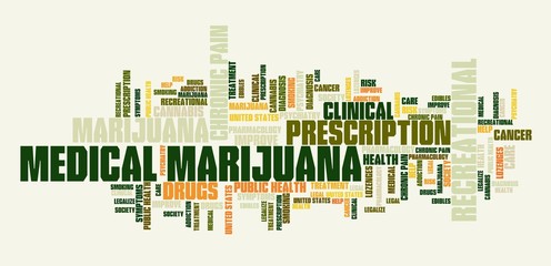 Medical marijuana word cloud