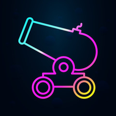 Cannon, pirate nolan icon. Simple thin line, outline vector of Pirate icons for ui and ux, website or mobile application