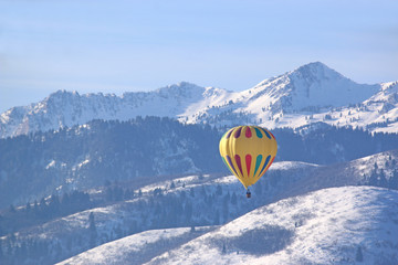 Hot air balloon in the Wasatch Front, Utah