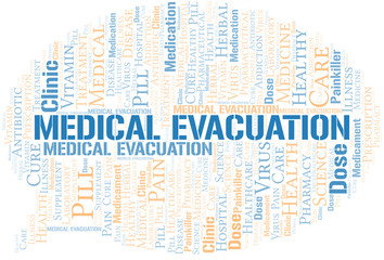 Fototapeta premium Medical Evacuation word cloud collage made with text only.