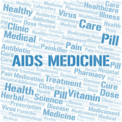 Aids Medicine word cloud collage made with text only.
