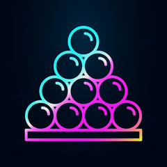 Round shot, pirate nolan icon. Simple thin line, outline vector of Pirate icons for ui and ux, website or mobile application