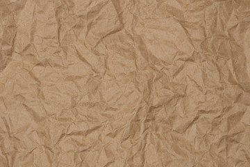 Kraft old crumpled paper texture 