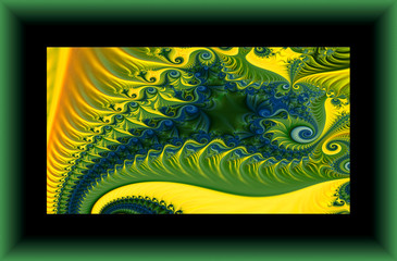 Computer graphics. Fractal texture in frame