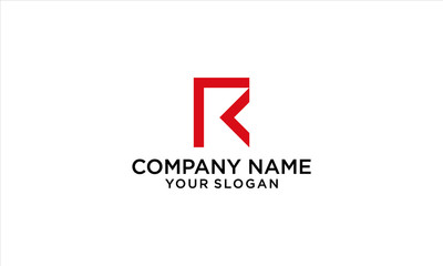 combination of arrow and R logo design